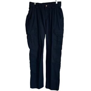 5.11 Tactical Ripstop Cargo Pants Sz 6L Navy Straight Leg Utility Workwear